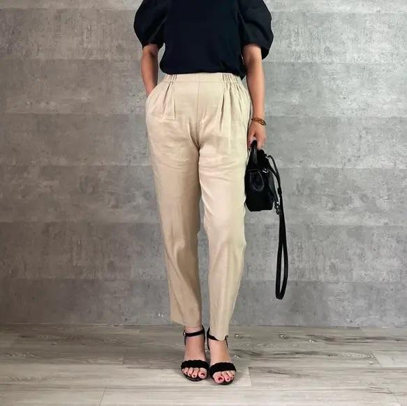 ストレッチリネンパンツ