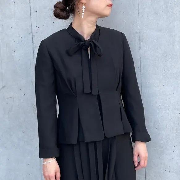 ノーカラージョーゼットジャケット