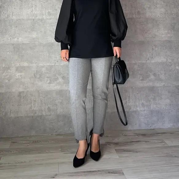 脚長スクエアカットレギパン グレー